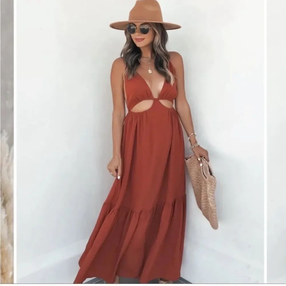 VICI Rust Maxi Dress